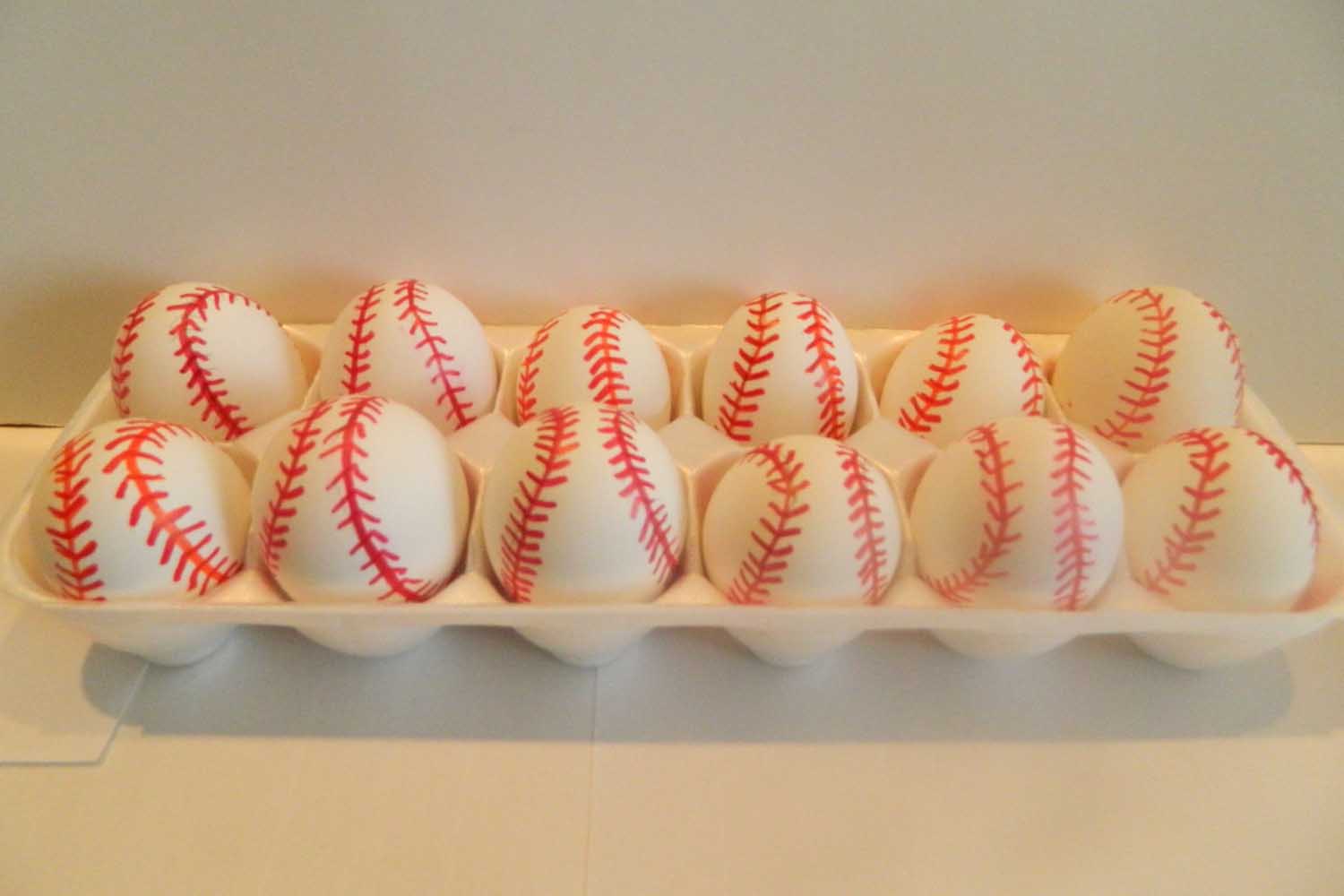 baseball cascarones confetti