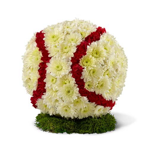 baseball floral arrangement