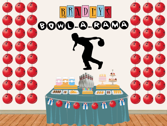 bowling dessert table