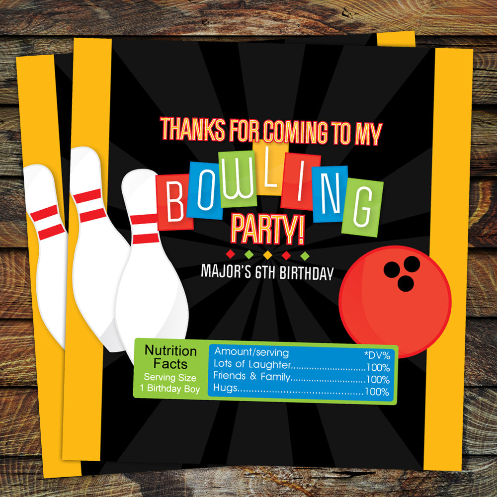 bowling candy wrappers