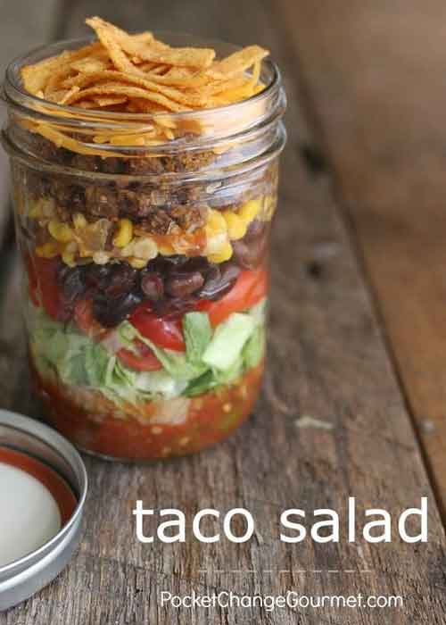 taco salad in a jar