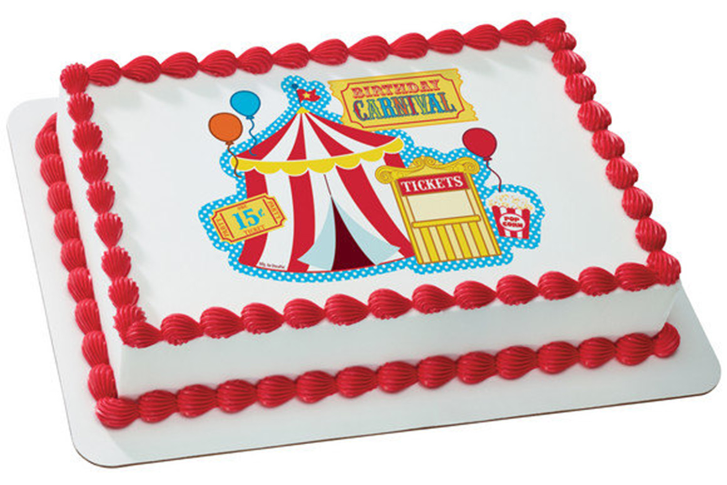 carnival party edible cake image
