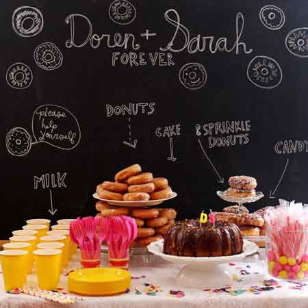 chalkboard dessert table backdrop