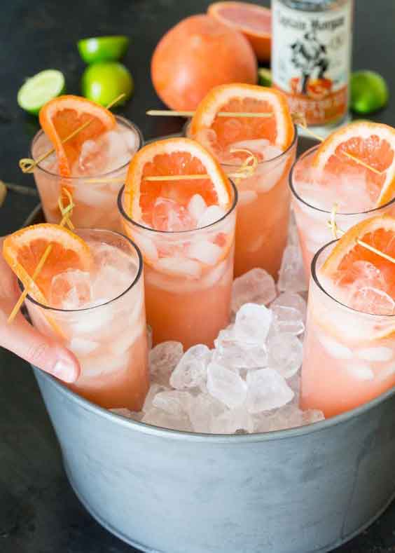 party drink ideas guava rum cocktail