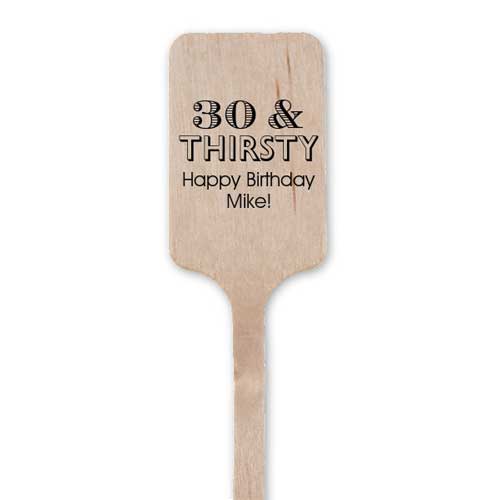 personalized party drinks stirrers
