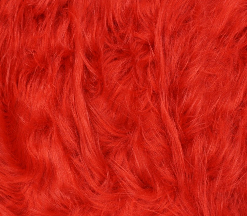 red faux fur