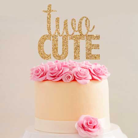 two cute cake topper