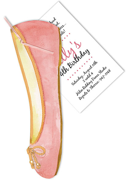 ballet shoe invitation