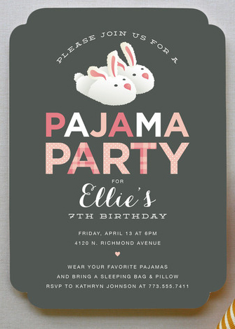 pajama party invitation