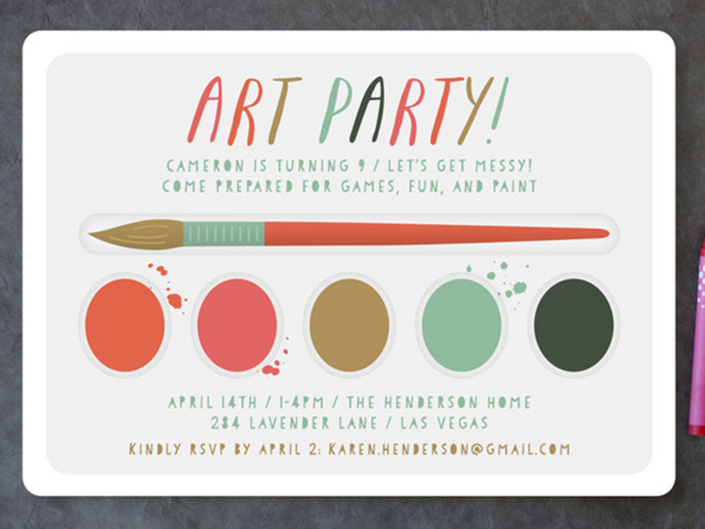 art party invitation