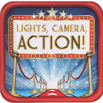 lights camera action party theme