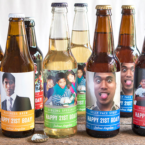 custom photo beer bottle labels