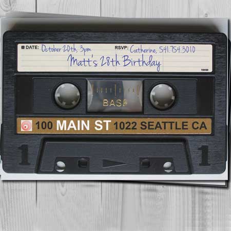 cassette tape invitations