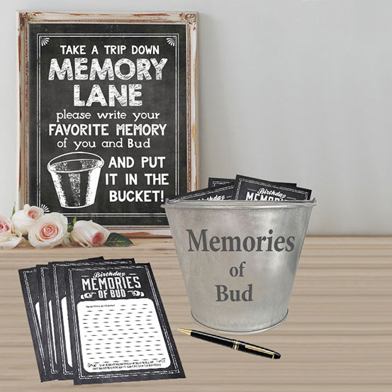 Trip Down Memory Lane memory cards in bucket