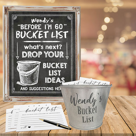 Things to do before I'm 60 bucket list suggestion cards