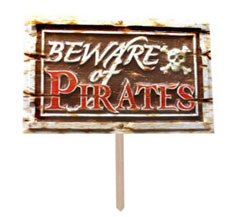 pirates yard sign