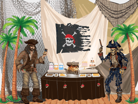 pirate dessert table