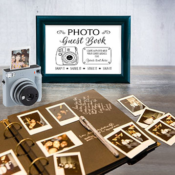 Polaroid photo guest book