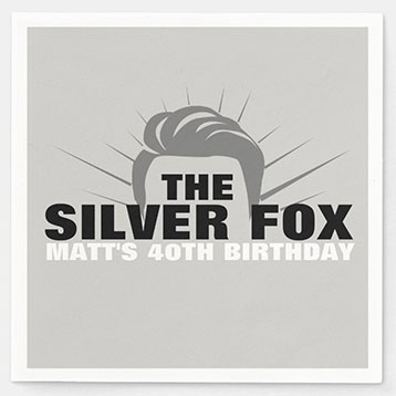 The Silver Fox birthday party theme