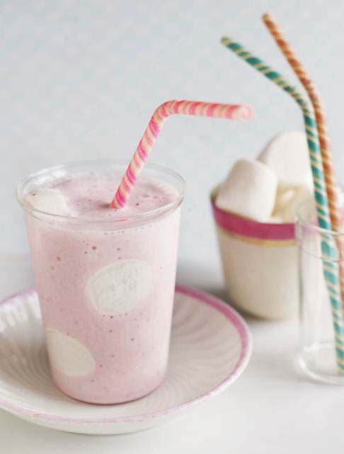 princess party food pink milkshake