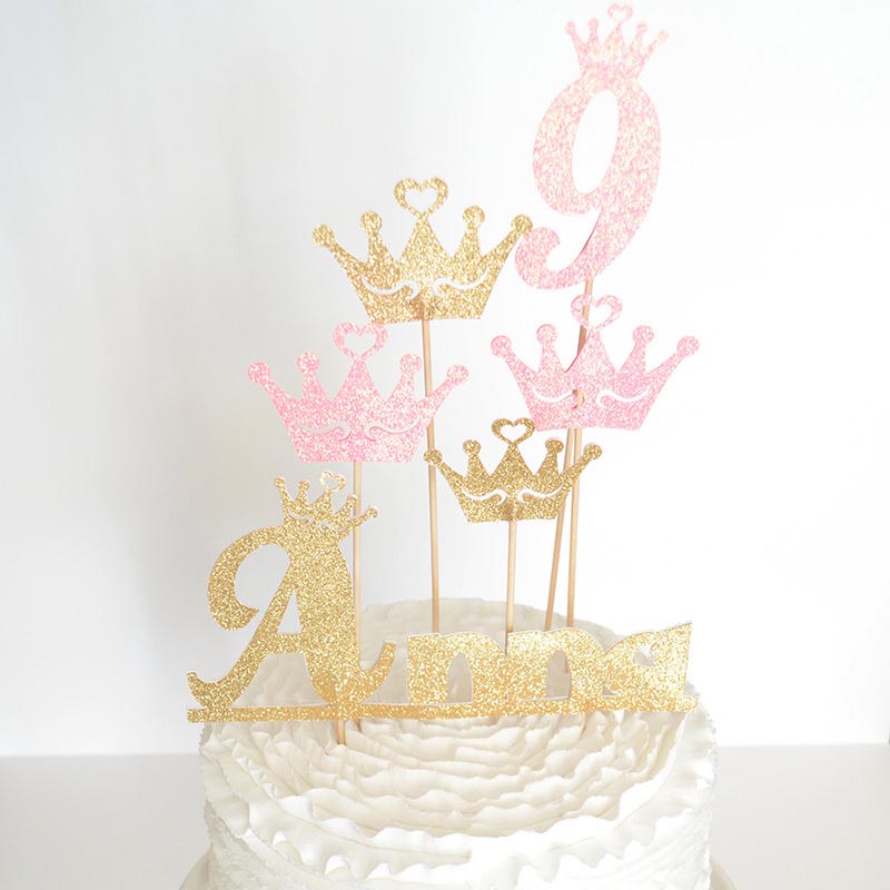 personalized princess cake topper