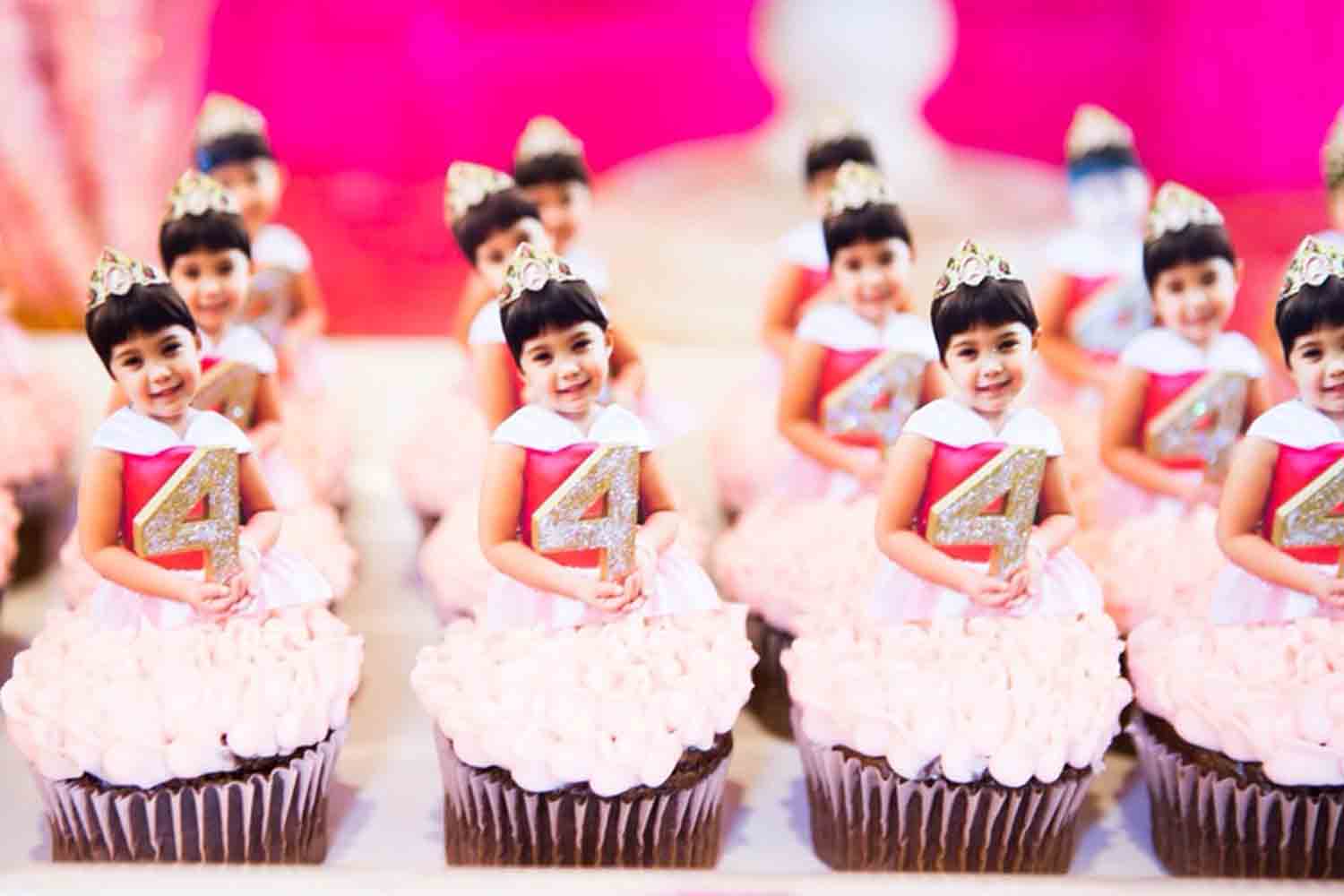personalized princess photo cupcake toppers