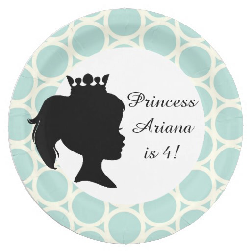 personalized princess party plates