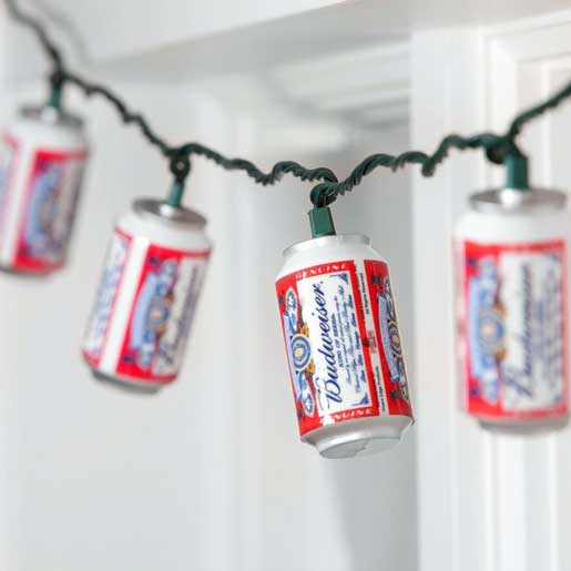redneck party decorations budweiser can string lights