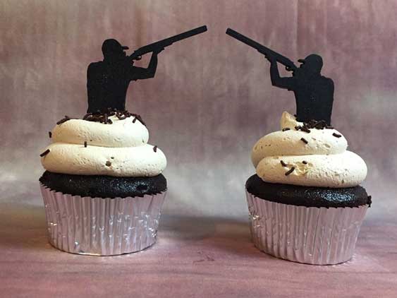 redneck cupcake toppers shooting