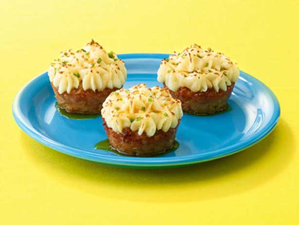 redneck party food savory spam cupcakes with mash potato frosting