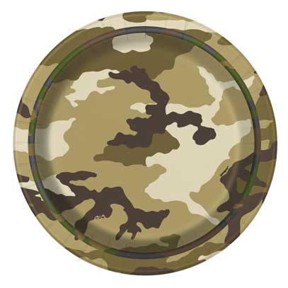 redneck party plates camouflage