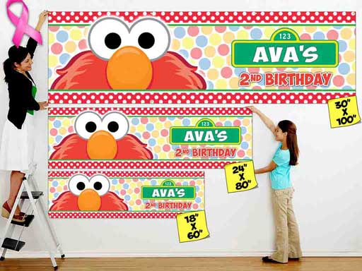 personalized sesame street banner