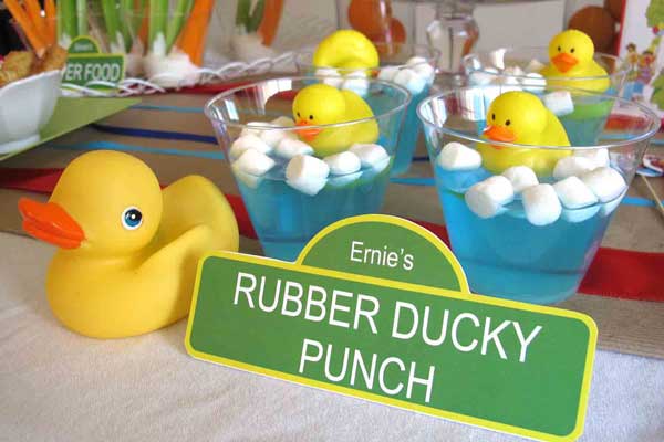ernie's rubber ducky jello cups