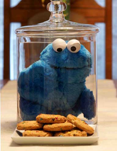 cookie monster with cookies