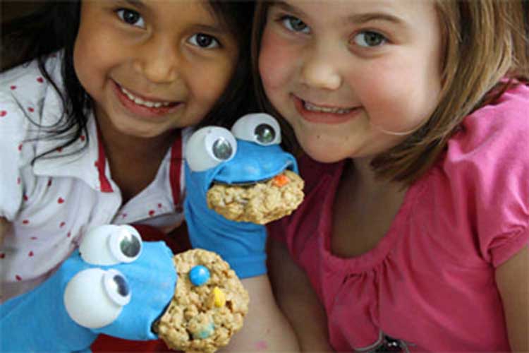 sesame street crafts cookie monster sock puppet
