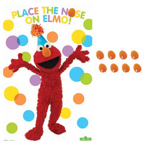 elmo pin the nose on game