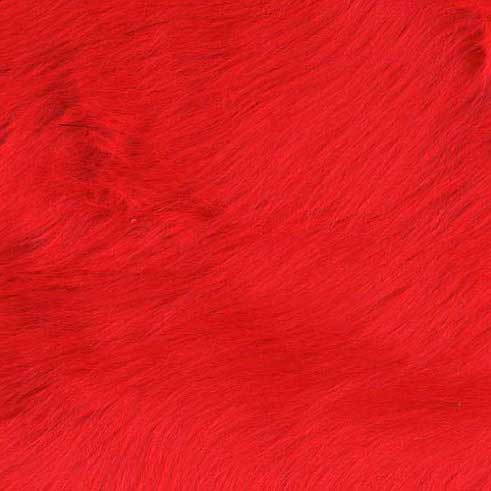 red faux fur