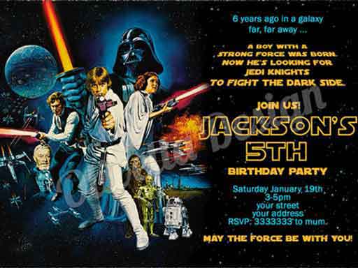 8 per Pack Star Wars Invitations from Fun365 Birthday Party Supplies 