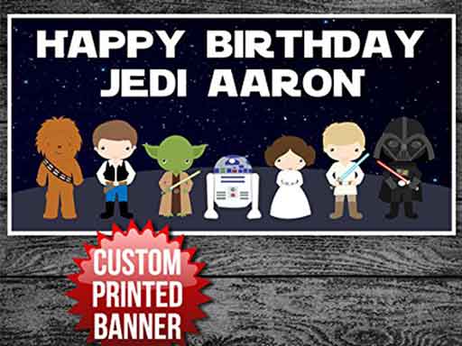 personalized Star Wars banners