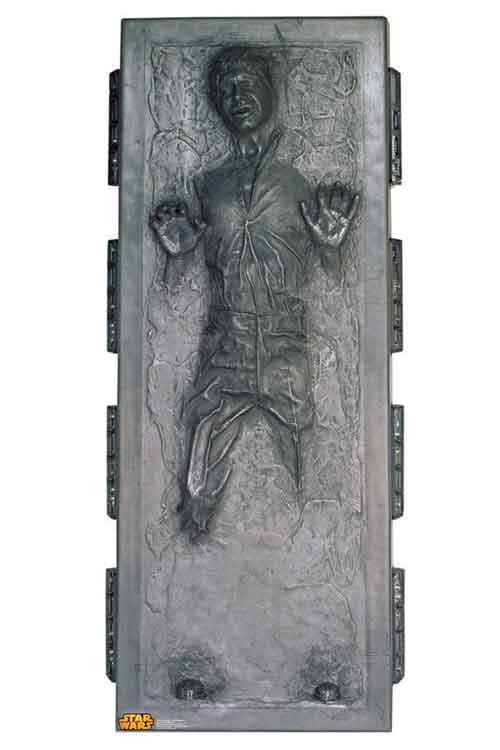 star wars stand up han solo in carbonite