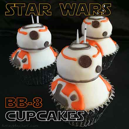 star wars cupcakes bb8