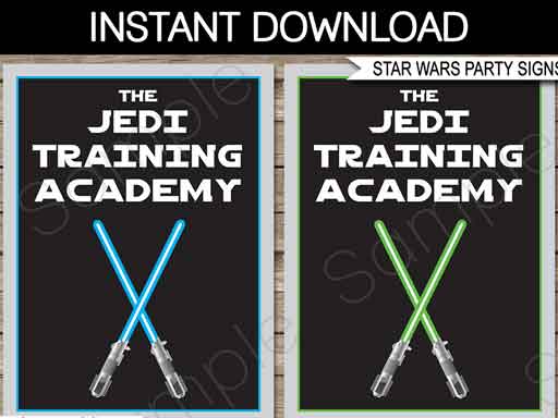 jedi training academy printable signs
