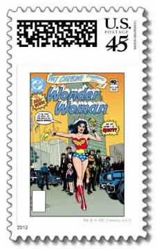 superhero postage stamps