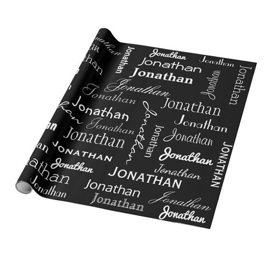 Jonathan custom name wrapping paper