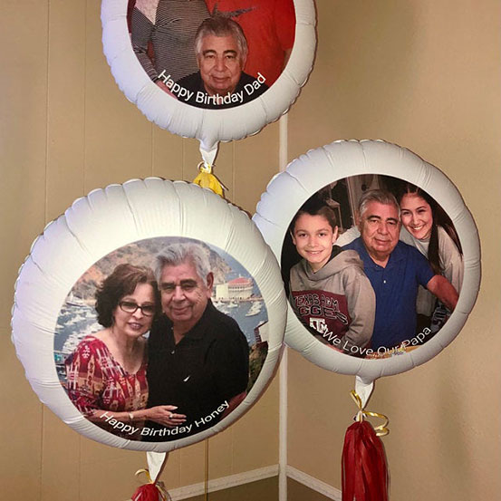 3 Happy Birthday Dad photo balloons