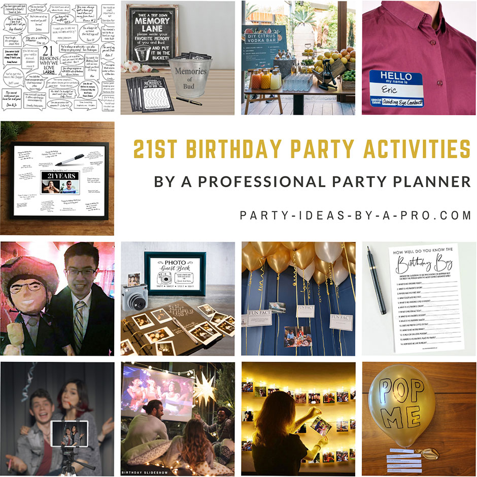 21st Birthday Party activities
