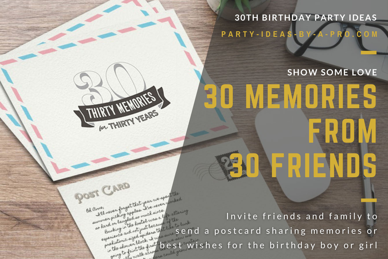 30 years of memories postcards