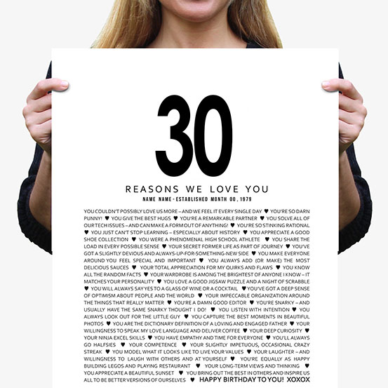 30 reasons We Love You