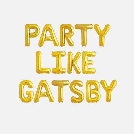 Party Like Gatsby letter balloons
