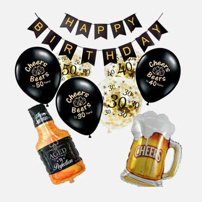 cheers and beers balloons